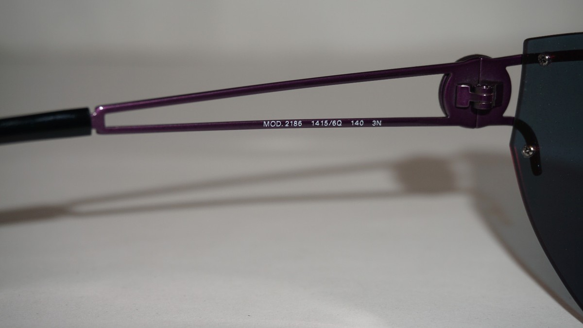 Versace New Sunglasses Black Metal Rimless Orange Mirror  display picture 2
