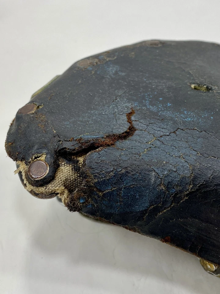 Selim de bicicleta vintage Wrights couro preto trilho duplo 3 Springer feito na Inglaterra - Imagem 4 de 4