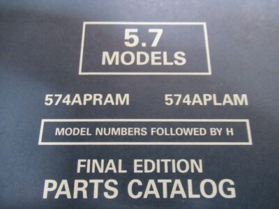 PM173 1993 OMC Cobra 5.7 Models Final Edition Parts Catalog Manual