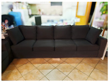 Divano nero grande, interamente sfoderabile e di qualità Mazzoni Salotti Parma