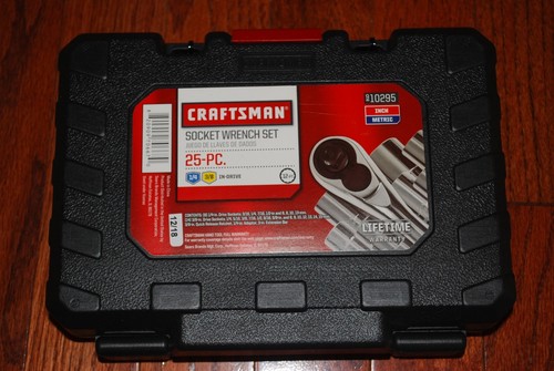 NUOVO Craftsman Set di chiavi a bussola da 25 pezzi 1/4" e 3/8" - Foto 1 di 2