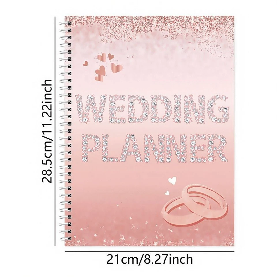 WEDDING PLANNER Mr & Mrs organiser Book diary bride details planning Pink - image 2 of 4