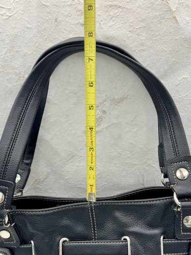 Borsa tote vintage Wilson’s in pelle nera con accenti argento stampa ghepardo BELLA - Foto 23 di 23