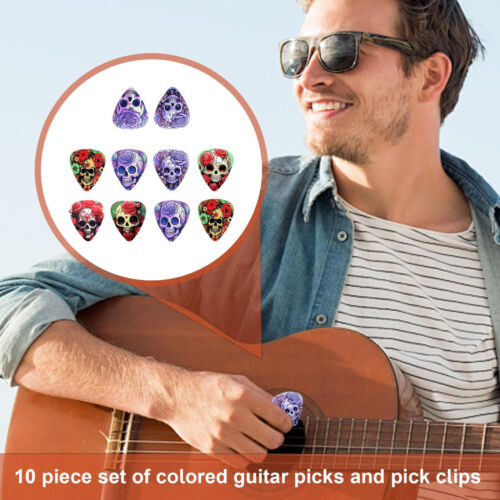 10 Pcs Guitar Picks Colorful Acoustic Electric Plectrums - Picture 7 of 15
