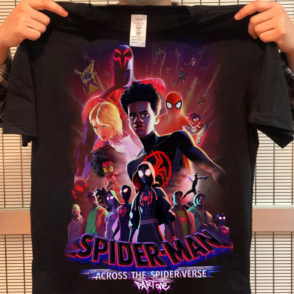 Men's Spider-man: Across The Spider-verse Characters Logo T-shirt : Target