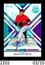 1-2016 PANINI ELITE ASPIRATIONS TIE-DYE AUTO BRAULIO  ORTIZ BREWERS 03/10
