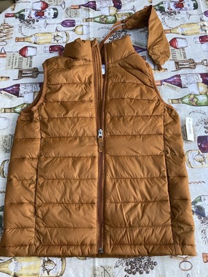 Amazon Essentials Light Weight Water Resistant Puffer Vest, Rust Brown Sz.YL NWT