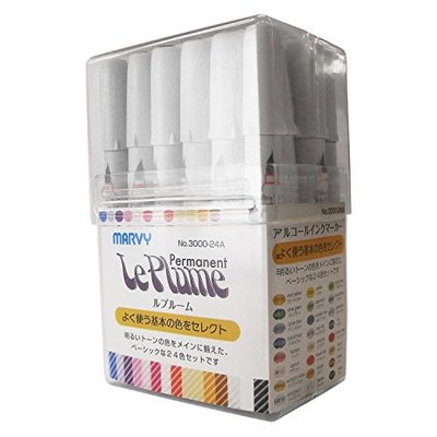 marvy Rupurumu 24 colors basic set 3000-24A alcohol ink marker art New pen F/S
