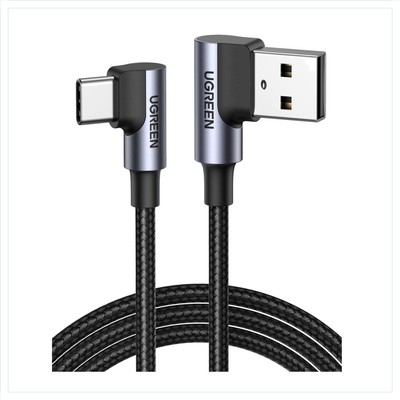 Winklebidirektion USB C Kabel Nylon 0,5M Schnellladen Datenübertragung langlebig
