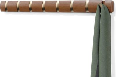 Modern Flip Wall-Mounted Coat Rack with 8 Hooks - Space-Saving Organizer