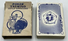 Poker Taurino Estilo Americano Blue Playing Cards 54 Card Deck