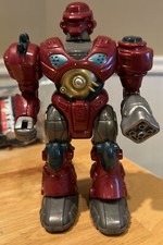 Hap-P-Kid Toy Robot Action Figure Red Vintage Collectible Sound Walking Works 7"
