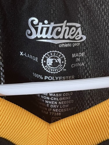 Stitches Men's MLB Pittsburgh Pirates Embroidered Short Sleeve Shirt Gray XL - Picture 4 of 8