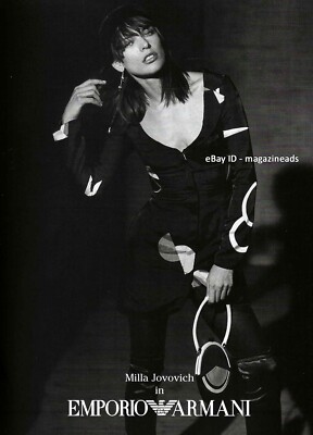 vintage EMPORIO ARMANI 3-Page PRINT AD Fall 2003 MILLA JOVOVICH