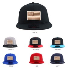 Desert American Flag Patch Youth Size Superior Cotton Twill Flatbill - FREE SHIP