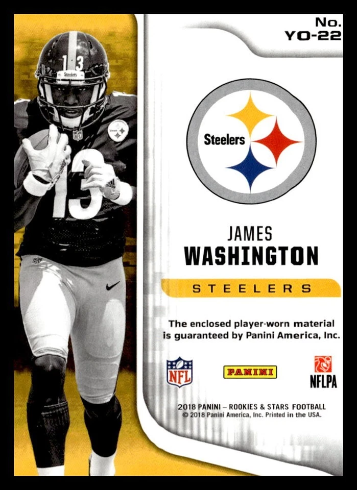 2018 Rookies & Stars - Longevity Year 1 Relics James Washington #22 (MEM, RC) - Image 2 of 2