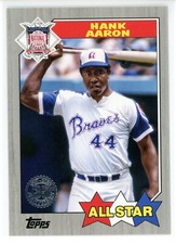 2022 Topps Series 2 1987 Topps All-Star Retro Black #49 Hank Aaron (Braves)/299