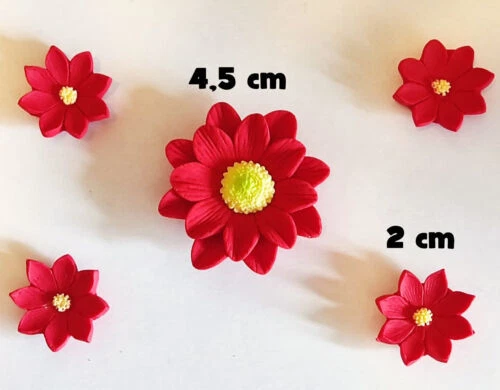 Fiori e decorazioni di zucchero per torte e dessert