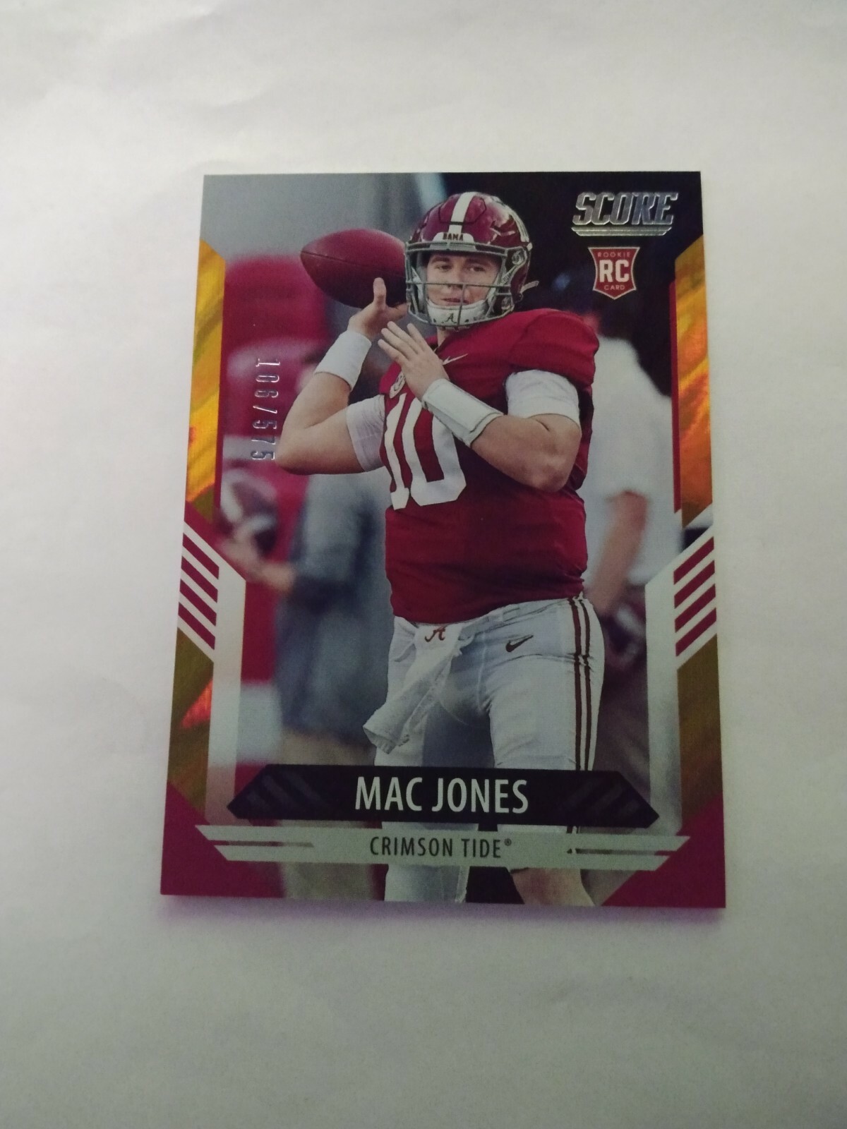 2021 Panini Score Mac Jones Lava Parallel /575 RC 