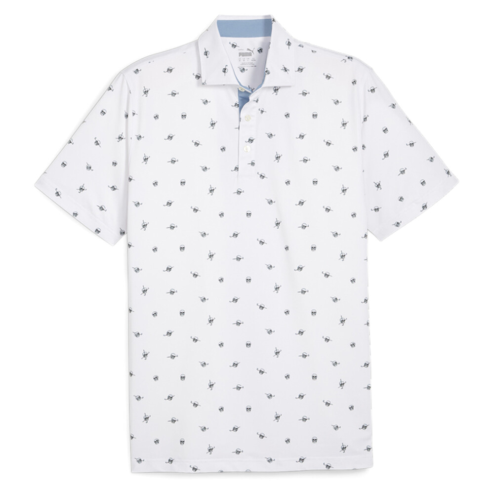 Рубашка поло Puma Mattr Skulls с коротким рукавом мужская белая повседневная 62448401