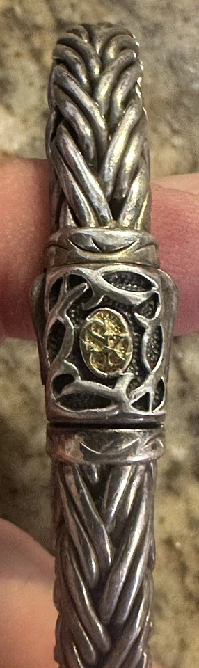 Scott Kay sterling silver (18 Carat Gold Logo) bracelet - Image 3 of 4