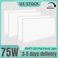 2x4FT LED Flat Panel Troffer Light,4Pack 75W Recessed Back-Lit Drop Ceiling Lamp