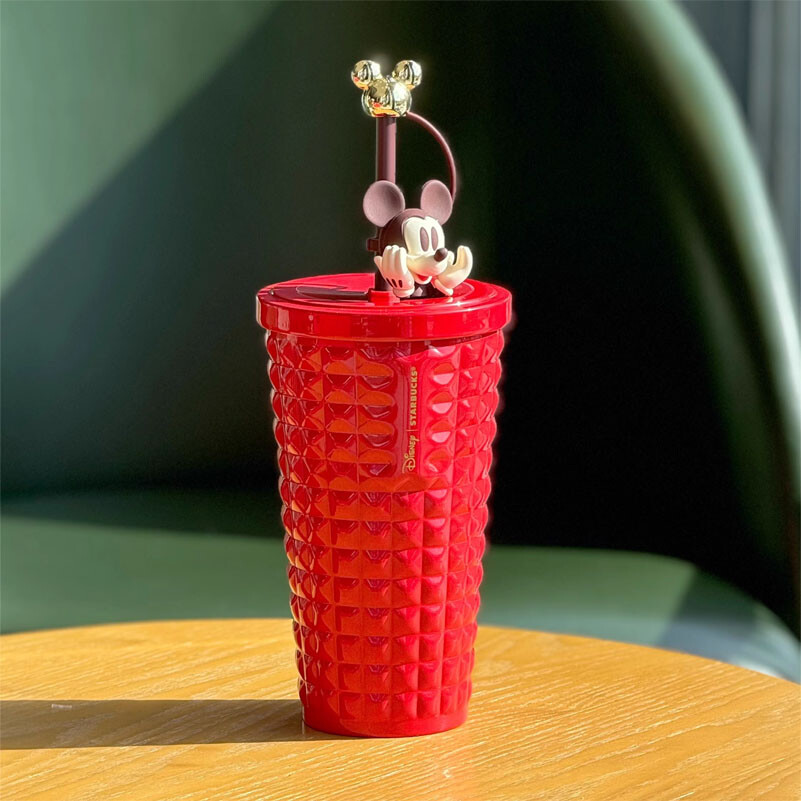New 2025 China Starbucks X Disney Mickey Mouse Topper Red 19oz SS