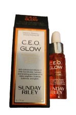 Sunday Riley CEO Glow Vitamin C + TURMERIC FACE OIL Primrose Skin .17 oz/5mL New