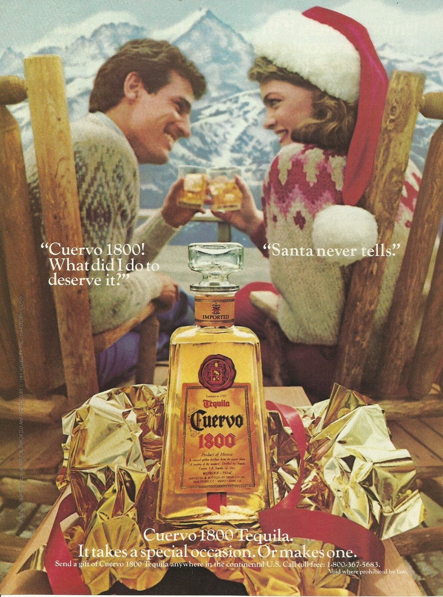 1984 Jose Cuervo 1800 Tequila vintage print ad 80's advertisement