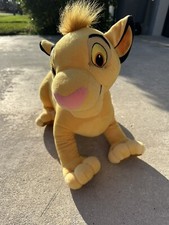 2002 Simba Lion King Plush 18  Disney Hasbro Large Stuffed Animal Vintage