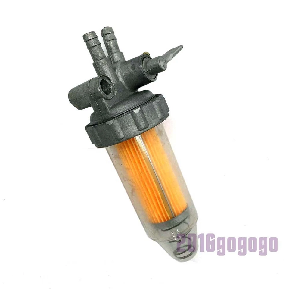 Benzinhah Diesel Filter mit Schauglas, Wasser Diesel Abscheider, mit Absperrhahn