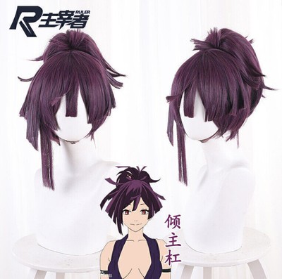 Anime Hell's Paradise Yuzuriha Cosplay Perücke, kurz, lila, Mix, hitzebeständige