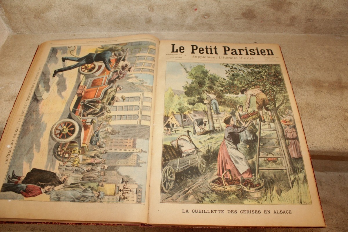 Le Petit Parisien Illustré - Supplément Littéraire De L'année 1908 Complète - Reliure Originale - 416 Pages