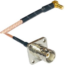 RG316 SSMB Male Angle to BNC Flange Female RF Cable Rapid-SHIP LOT