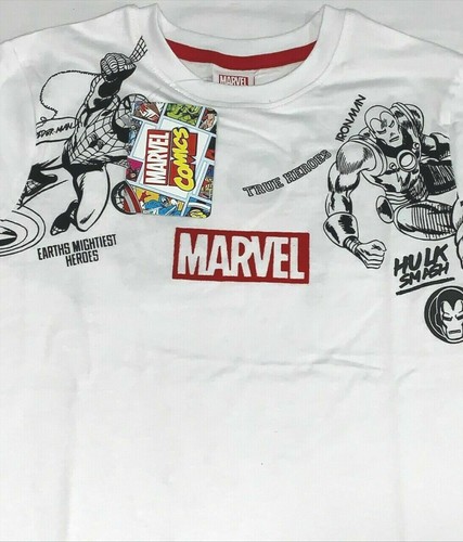 Boys White Official Marvel Comics True Heroes Long Sleeve Cotton T-Shirt 5-13yrs - Picture 2 of 3