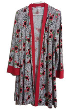Emily Stacy Multicolor Floral Long Sleeve Robe Size M No Belt