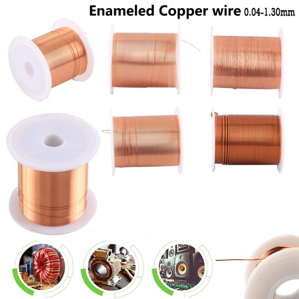 0.04mm -1.3mm Red Magnet Wire Enameled Coppers Wire Round Magnetic Coil Winding - Image 2 of 4
