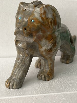 Zuni Lion Fetish Cris Cellion Zuni Artist Marble Z0019