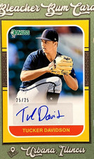 2021 DONRUSS 1987 SIGNATURES TUCKER DAVIDSON GOLD PARALLEL ROOKIE AUTO #'d 25/25
