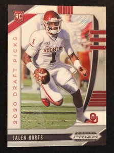 2020 Prizm Draft Picks Jalen Hurts RC Oklahoma Card #129