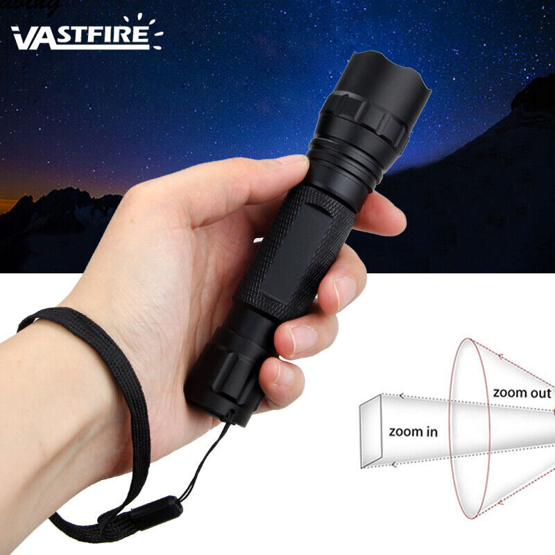 90000Lumens LED Flashlight Torch Zoomable Rechargeable Rifle Hunting Scope Mount