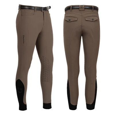 Pantalon Équitation Homme EQUESTRO Caspar en Tissu Technique Et Silicone Poignée - Photo 1/4