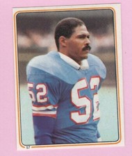 1983 Topps NFL Sticker Robert Brazile #57 Houston Oilers