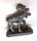 Vintage 1980's Small 2" Pewter Metal Moose Figurine Miniature Statue Canada — photo 4