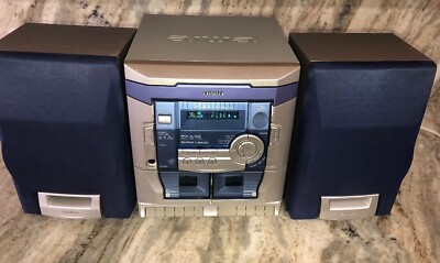 Aiwa NSX-AJ100 Audio System 3 CD/Radio/AUX/Dual Cassette Player