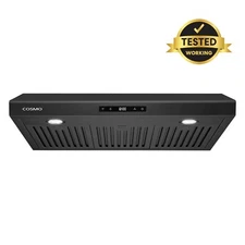 30 in Under Cabinet Range Hood (OPEN BOX) 3-Prong Plug, Matte Black, LED