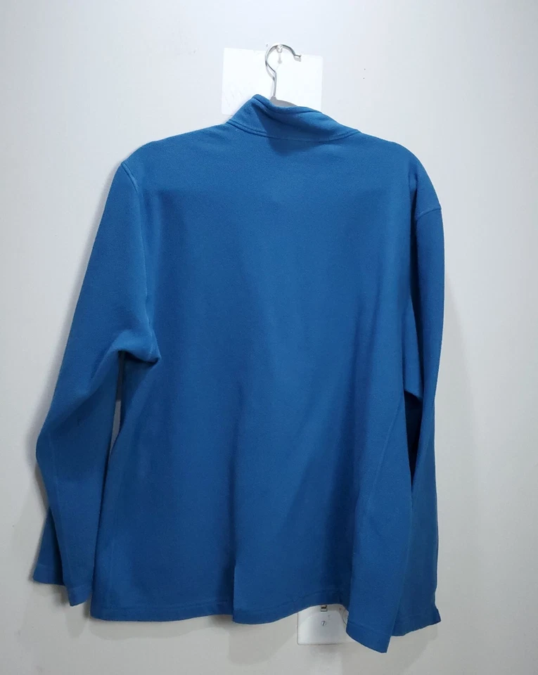 Suéter The North Face Para Hombres XL Azul Cremallera Pullover Exterior Logo Algodón Suelto Foto 2 de 4