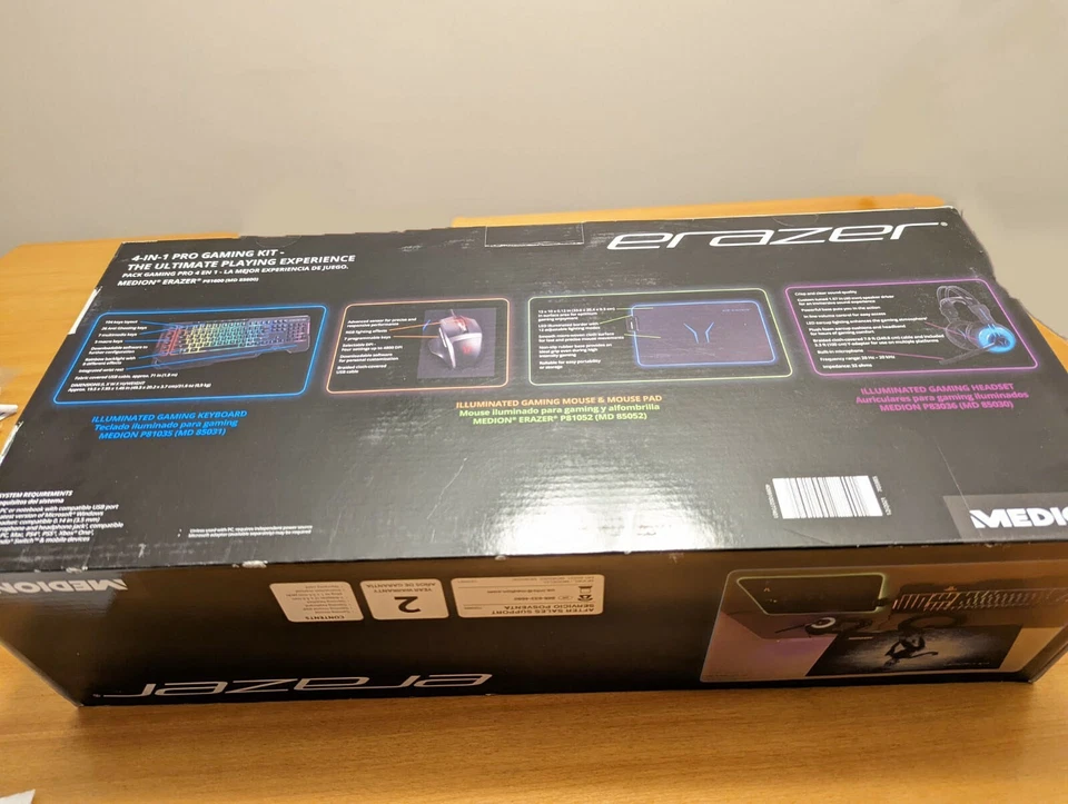 4 in 1 Pro Gaming Kit w. Illuminated Keyboard, Headset, Mouse & Pad (MEDION) - Image 4 of 4