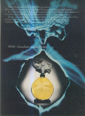 B2 VOGUE/HARPERS/NOVA WERBUNG 13X10 1976 - GUERLAIN ERSTELLT PARURE