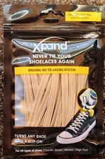 Xpand Original Elastic No-Tie Flat Lacing System / Sand / NEW  UNOPENED